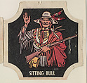 Sitting Bull, from the Indians and Westerners bread end labels series (D290-10), Commercial color lithograph