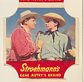 Gene Autry's Brand, Series 5, No. 10, from the Gene Autry's Brand bread end labels series (D290-7) issued by Stroehmann Bread Company, Stroehmann Bread Company, Commercial color lithograph