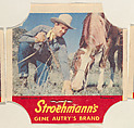 Gene Autry's Brand, Series 3, No. 10, from the Gene Autry's Brand bread end labels series (D290-7) issued by Stroehmann Bread Company, Stroehmann Bread Company, Commercial color lithograph