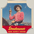 Gene Autry's Brand, Series 5, No. 8, from the Gene Autry's Brand bread end labels series (D290-7) issued by Stroehmann Bread Company, Stroehmann Bread Company, Commercial color lithograph