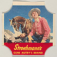 Gene Autry's Brand, Series 5, No. 4, from the Gene Autry's Brand bread end labels series (D290-7) issued by Stroehmann Bread Company, Stroehmann Bread Company, Commercial color lithograph