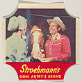 Gene Autry's Brand, Series 5, No. 16, from the Gene Autry's Brand bread end labels series (D290-7) issued by Stroehmann Bread Company, Stroehmann Bread Company, Commercial color lithograph