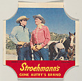 Gene Autry's Brand, Series 5, No. 1, from the Gene Autry's Brand bread end labels series (D290-7) issued by Stroehmann Bread Company, Stroehmann Bread Company, Commercial color lithograph