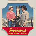 Gene Autry's Brand, Series 5, No. 2, from the Gene Autry's Brand bread end labels series (D290-7) issued by Stroehmann Bread Company, Stroehmann Bread Company, Commercial color lithograph