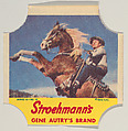 Gene Autry's Brand, Series 4, No. 12, from the Gene Autry's Brand bread end labels series (D290-7) issued by Stroehmann Bread Company, Stroehmann Bread Company, Commercial color lithograph