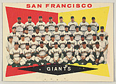 San Francisco Giants, from the "1960 Topps Regular Issue" series (R414-19), issued by Topps Chewing Gum Company., Topps Chewing Gum Company  American, Commercial color lithograph