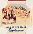 Gene Autry's Brand, Series 1, No. 6, from the Gene Autry's Brand bread end labels series (D290-7) issued by Stroehmann Bread Company, Stroehmann Bread Company, Commercial color lithograph