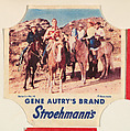 Gene Autry's Brand, Series 1, No. 16, from the Gene Autry's Brand bread end labels series (D290-7) issued by Stroehmann Bread Company, Stroehmann Bread Company, Commercial color lithograph