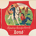 No. 12, from the Hopalong Cassidy bread labels series (D290-8) issued by Bond Bread, Bond Bread, Commercial color lithograph