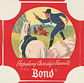 No. 10, from the Hopalong Cassidy bread labels series (D290-8) issued by Bond Bread, Bond Bread, Commercial color lithograph
