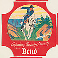No. 5, from the Hopalong Cassidy bread labels series (D290-8) issued by Bond Bread, Bond Bread, Commercial color lithograph