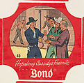 No. 48, from the Hopalong Cassidy bread labels series (D290-8) issued by Bond Bread, Bond Bread, Commercial color lithograph