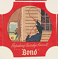 No. 42, from the Hopalong Cassidy bread labels series (D290-8) issued by Bond Bread, Bond Bread, Commercial color lithograph
