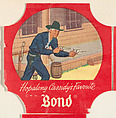 No. 40, from the Hopalong Cassidy bread labels series (D290-8) issued by Bond Bread, Bond Bread, Commercial color lithograph