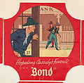 No. 37, from the Hopalong Cassidy bread labels series (D290-8) issued by Bond Bread, Bond Bread, Commercial color lithograph