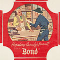 No. 35, from the Hopalong Cassidy bread labels series (D290-8) issued by Bond Bread, Bond Bread, Commercial color lithograph