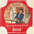 No. 34, from the Hopalong Cassidy bread labels series (D290-8) issued by Bond Bread, Bond Bread, Commercial color lithograph