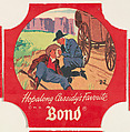No. 22, from the Hopalong Cassidy bread labels series (D290-8) issued by Bond Bread, Bond Bread, Commercial color lithograph