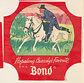 No. 23, from the Hopalong Cassidy bread labels series (D290-8) issued by Bond Bread, Bond Bread, Commercial color lithograph