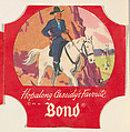 No. 17, from the Hopalong Cassidy bread labels series (D290-8) issued by Bond Bread, Bond Bread, Commercial color lithograph