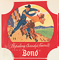 No. 14, from the Hopalong Cassidy bread labels series (D290-8) issued by Bond Bread, Bond Bread, Commercial color lithograph