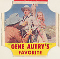 Gene Autry's Favorite, Series 4, No. 9, from the Gene Autry's Brand bread end labels series (D290-7) issued by Stroehmann Bread Company, Stroehmann Bread Company, Commercial color lithograph