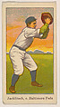 Jacklitsch, Catcher, Baltimore, Federal League, from the Baseball Players series (D303), issued by the General Baking Company, General Baking Company  American, Commercial color lithograph