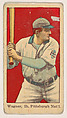 Wagner, 2nd Base, Pittsburgh, National League, from the Baseball Players series (D303), issued by the General Baking Company, General Baking Company  American, Commercial color lithograph