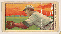 Schaefer, 1st Base, Newark, Federal League, from the Baseball Players series (D303), issued by the General Baking Company, General Baking Company  American, Commercial color lithograph