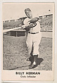 Billy Herman, Oaks Infielder, from the Oakland Baseball Players (Oaks) series (D317), issued by Sunbeam Bread and Remar Bread, Sunbeam Bread, Commercial color lithograph