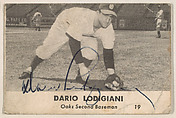 Dario Lodigiani, Oaks Second Baseman, from the Oakland Baseball Players (Oaks) series (D317), issued by Sunbeam Bread and Remar Bread, Sunbeam Bread, Commercial color lithograph