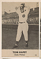 Tom Hafey, Oaks PItcher, No. 11, from the Oakland Baseball Players (Oaks) series (D317), issued by Sunbeam Bread and Remar Bread, Sunbeam Bread, Commercial color lithograph