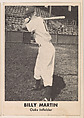 Billy Martin, Oaks Infielder, from the Oakland Baseball Players (Oaks) series (D317), issued by Sunbeam Bread and Remar Bread, Sunbeam Bread, Commercial color lithograph
