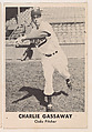 Charlie Gassaway, Oaks Pitcher, from the Oakland Baseball Players (Oaks) series (D317), issued by Sunbeam Bread and Remar Bread, Sunbeam Bread, Commercial color lithograph