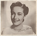 Dorothy Lamour, bakery card from the Film Celebrities series (D31), issued by the Ward Baking Company, Ward Baking Company, Commercial photolithograph