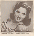 Carol Adams, bakery card from the Film Celebrities series (D31), issued by the Ward Baking Company, Ward Baking Company, Commercial photolithograph