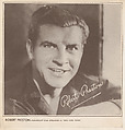 Robert Preston, bakery card from the Film Celebrities series (D31), issued by the Ward Baking Company, Ward Baking Company, Commercial photolithograph