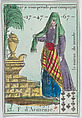 F. d' Armenie from playing cards "Jeu d'Or", Anonymous, French, 18th century French, Etching and hand coloring (watercolor)