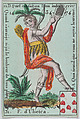F. d' Ulietca from playing cards "Jeu d'Or", Anonymous, French, 18th century French, Etching and hand coloring (watercolor)