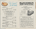 Kelley's Weekly Bulletin including cards from the Airplanes of America series (D2) to be cut out and pasted in album, issued by the Kelley Baking Company to promote Kelley's Bread. Easter edition, April 11-17, includes Aeronca Model LA card, Issued by Kelley Baking Company, Commercial color lithograph