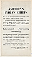 Announcement for Kelley's Weekly Bulletin with cards from the American Indian Series (D6), issued by the Kelley Baking Company, including cards Man and Chief, No. 1; Crow's Breast, No. 2; Arkikita, No. 3; Geronimo, No. 4; British, No. 5; True Eagle, No. 6; Young Black Dog, No. 7; Red Thunder, No. 8, Issued by Kelley Baking Company, Commercial color lithograph