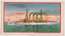 U.S. Battleship Georgia, from the Navy Caramels series (E3) for the American Caramel Company, W. H. Rau American, Commercial color lithograph