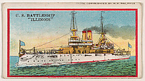 U.S. Battleship Illinois, from the Navy Caramels series (E3) for the American Caramel Company, W. H. Rau American, Commercial color lithograph