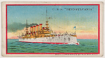 U.S.S. Pennsylvania, from the Navy Caramels series (E3) for the American Caramel Company, W. H. Rau American, Commercial color lithograph