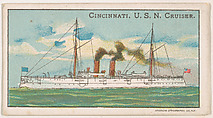 Cincinnati, U. S. N. Cruiser, from the Nation's Pride series (E4), Anonymous, American, 20th century  American, Commercial color lithograph