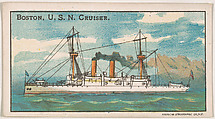 Boston, U.S.N. Cruiser, from the Nation's Pride series (E4), Anonymous, American, 20th century  American, Commercial color lithograph