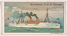 Baltimore, U.S.N. Cruiser, from the Nation's Pride series (E4), Anonymous, American, 20th century  American, Commercial color lithograph