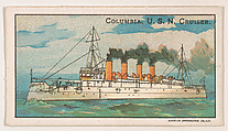 Columbia, U.S.N. Cruiser, from the Nation's Pride series (E4), Anonymous, American, 20th century  American, Commercial color lithograph