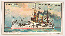 Kearsarge, U.S.N. Battleship, from the Nation's Pride series (E4), Anonymous, American, 20th century  American, Commercial color lithograph