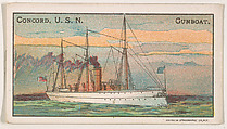 Concord, U.S.N. Gunboat, from the Nation's Pride series (E4), Anonymous, American, 20th century  American, Commercial color lithograph